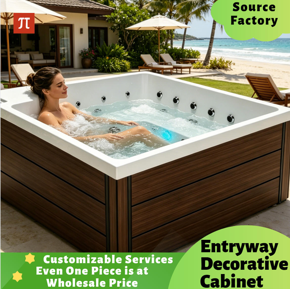 Villa Wellness Spa - Outdoor Massage Bathtub for Homestay and