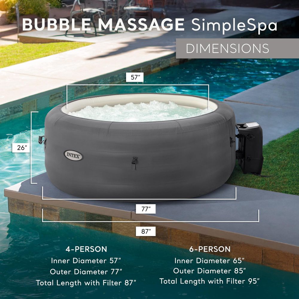 SimpleSpa 4 Person Round Infla - Spa Wellness Locations review and price