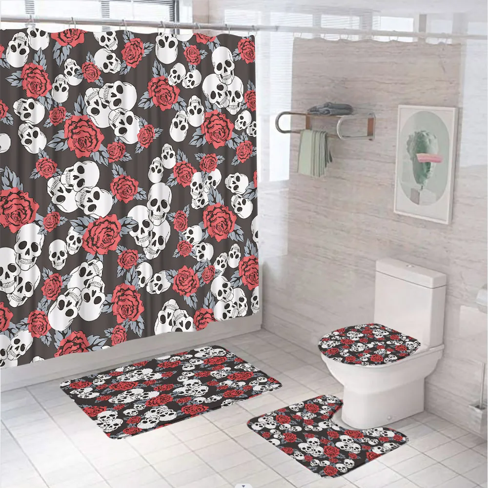 4Pc Cute Halloween Shower Curt - Spa Wellness Locations review and price