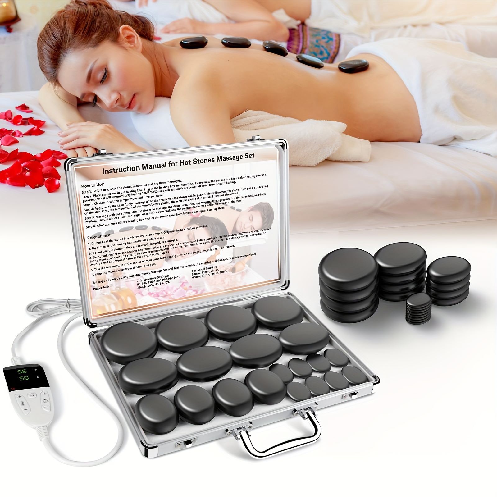 HOT STONE MASSAGE SET WITH TEM - Spa Wellness Locations review and price