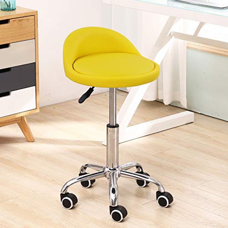 PU Leather Round Rolling Stool - Spa & Wellness Hotel Diamond Ustroń review and price