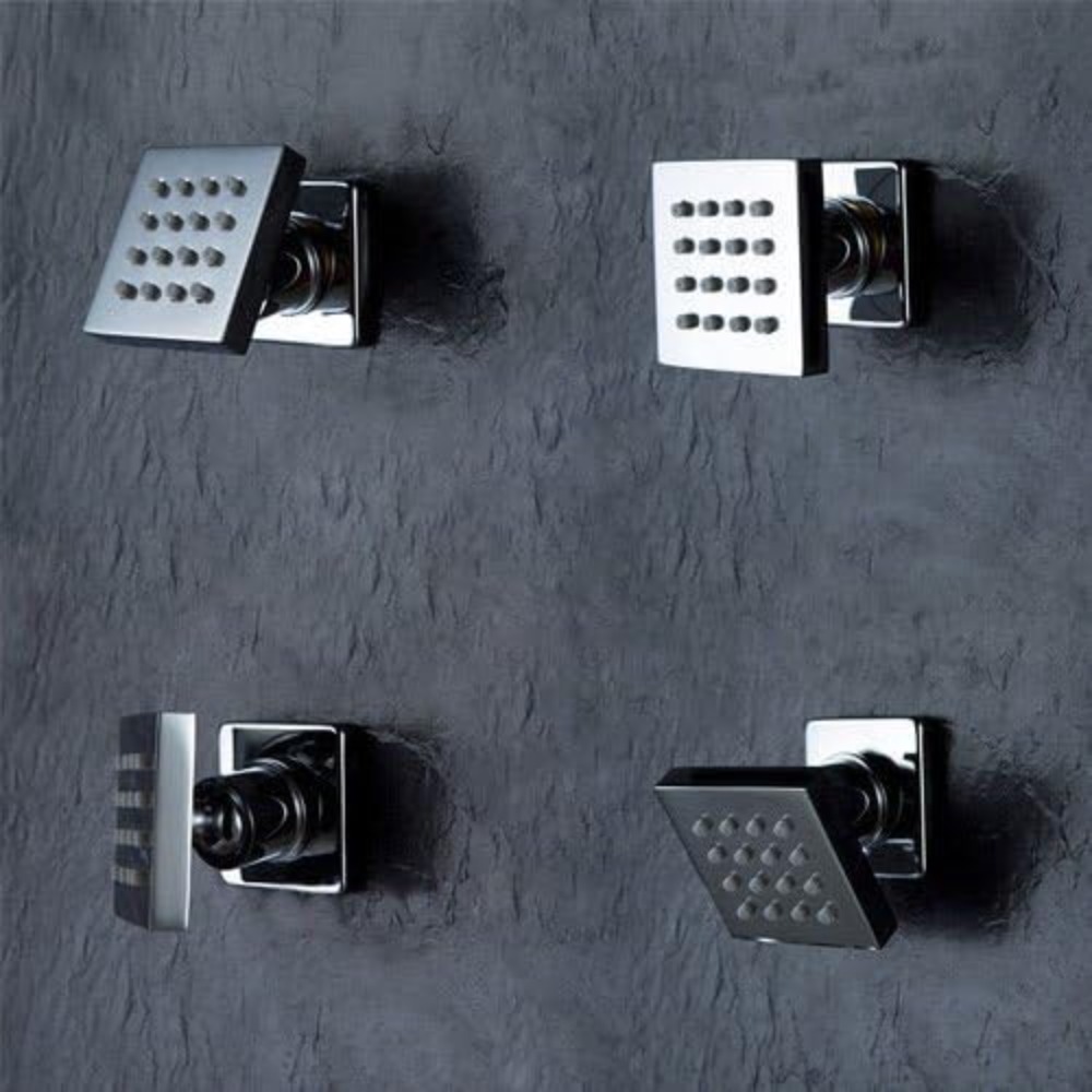 4 Pcs Square Solid Brass Showe - Spa & Wellness Hotel Diamond Ustroń review and price