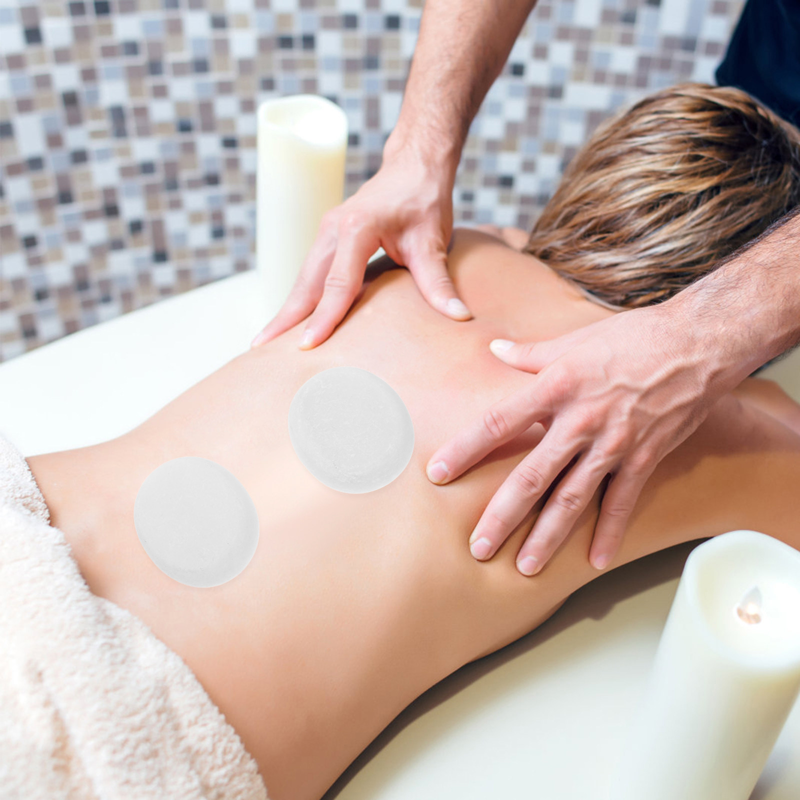 2Pcs Massage Stones Marble Hot - Spa Wellness Locations review and price