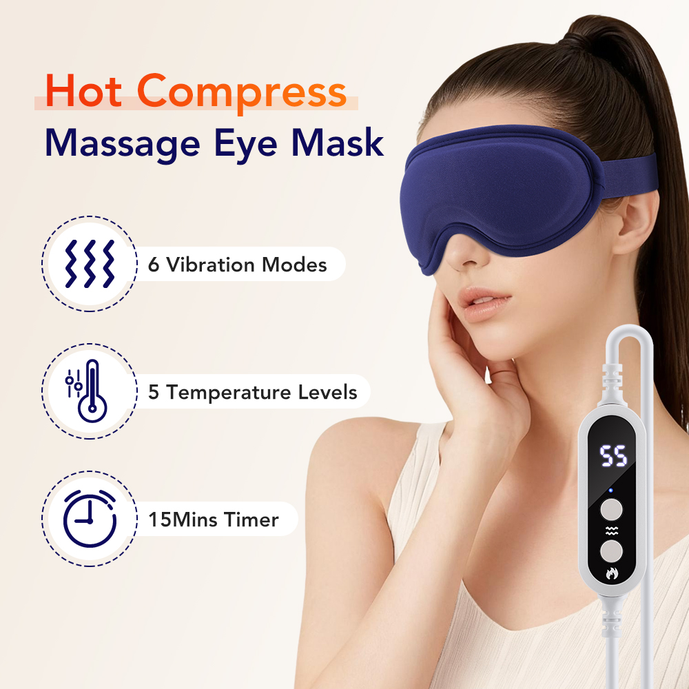 Hot Compress Eye Mask 6 Vibrat - Eye Mask Heated review and price