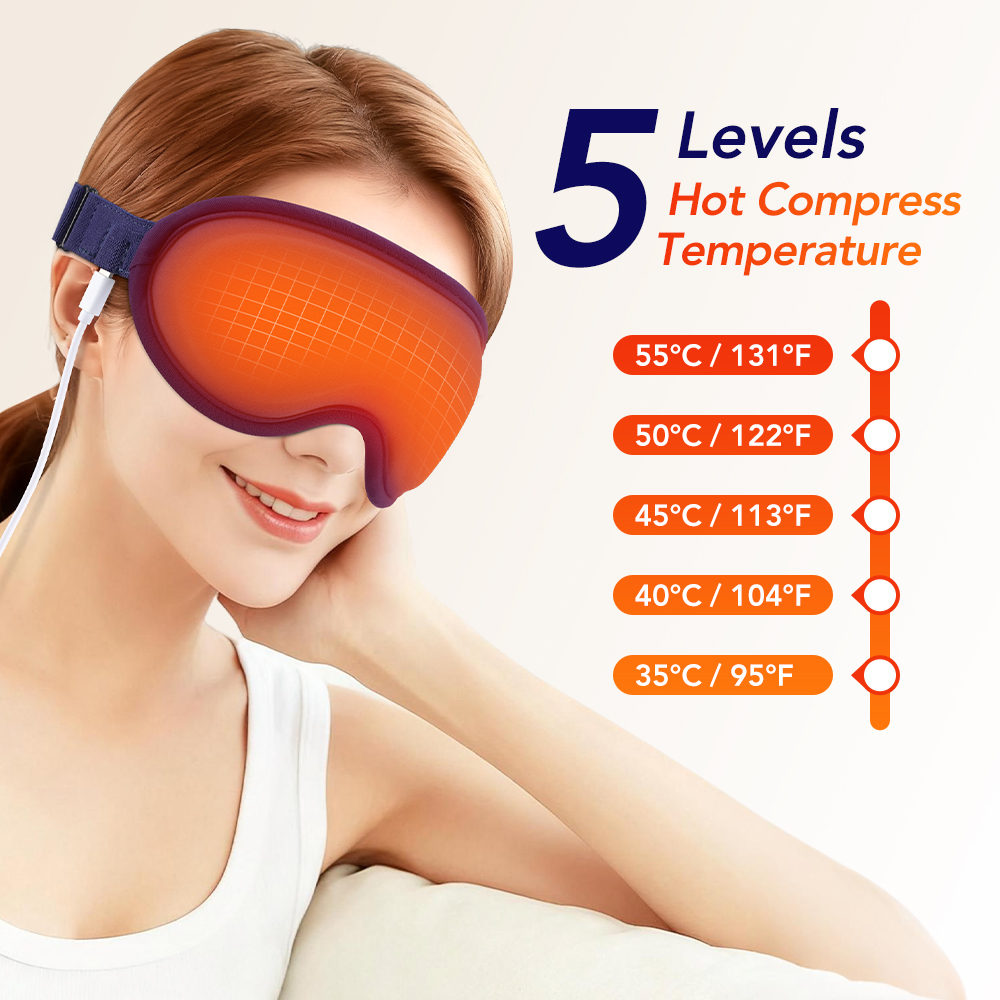 Hot Compress Eye Mask 6 Vibrat - Eye Mask Heated review and price