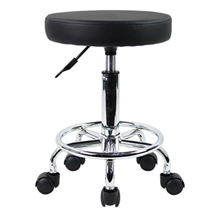 PU Leather Round Rolling Stool - Spa & Wellness Hotel Diamond Ustroń review and price